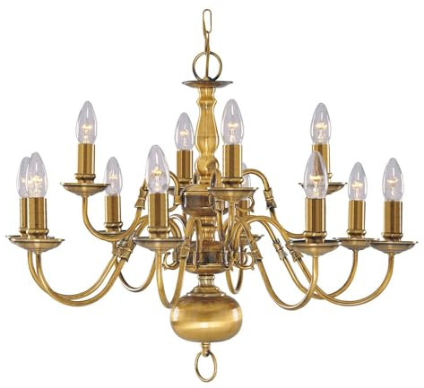 Searchlight Flemish 1019-12AB 7 Chandelier