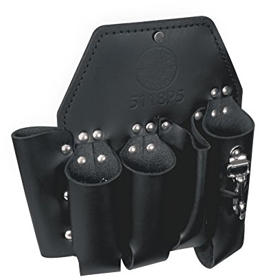 Lineman Tool Pouch, 5-Pocket and Knife Snap, Durable Leather, 25 x 28 cm Klein Tools 5118P5