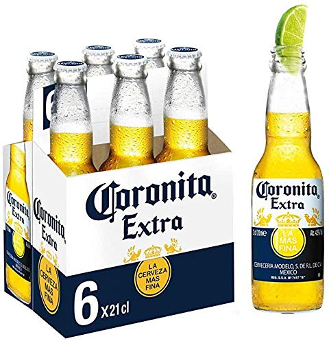 Paquete de 6x Cervezas Corona Extra de México - 6 x 33cl Cerveza