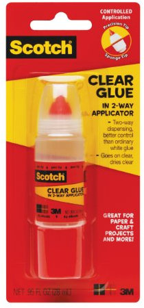 Scotch Clear Glue in 2-way Applicator, .95 Ounces (6044)