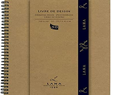 Hahnemühle 15 023 592 Lana Livre Dessin Block Livre De Dessin A3 150 Gsm Spiralförmig 50 Blatt