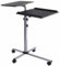 Pronomic PT-2 Beamer- und Projektorwagen Beamertisch, Rollwagen Medienwagen für Video-, Dia-, Overhead-Projektoren, Laptoptisch, Notebooktisch (höhenverstellbar, Ablageflächen) schwarz