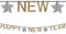 Amscan 210385 - Partykette Happy New Year Silber und Gold 360 x 12,7 cm, Girlande, Banner