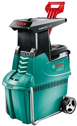 Bosch Garden Shredder AXT 25 TC (2500 W, Plunger for Trimmed Material, 53-litre Collection Box, Material Throughput: 230 kg/h, Max. Cutting Capacity: Dia. 45 mm, in Carton Packaging)