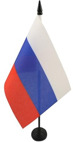AZ FLAG - Tischflagge Russland - 15x10 cm - Russische Tischfahne 10 x 15 Cm - Flaggen