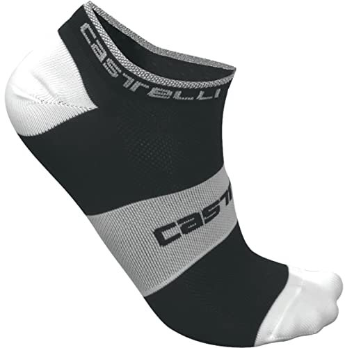 CASTELLI LOWBOY Sock, White, Black, XXL