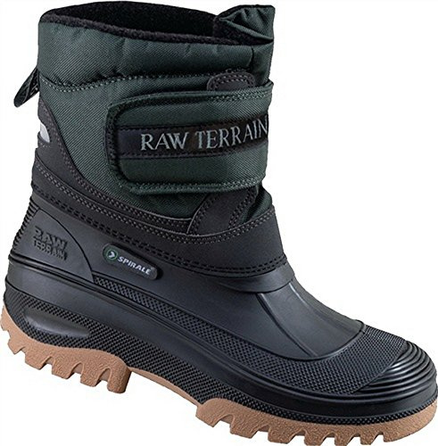 PVC-Winterstiefel Gr. 47 schwarz mit Klettverschluss und Webpelzfutter