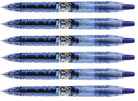 Pilot Set 6 Stifte Schreibender Gel B2P pte 0,5 mm Strichstärke 0,3 mm blau