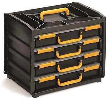 Raaco Sortimentsbox Handliche Box mit 4 Fächern