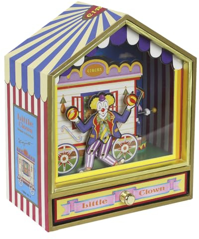 Trousselier - Tanzende Clowns - Traditionelle Spieluhr - Sammlerstück - Ideal für Kinder - Musik aus 4 Jahreszeiten - Der Frühling von Vivaldi - Farbe grün