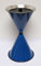 Standaschenbecher Diabola 71x40 cm blau Marke Szagato Made in Germany (Industrie Standaschenbecher modern Design Aschenbecher groß stehend aus Metall für innen und außen wetterfest windfest)