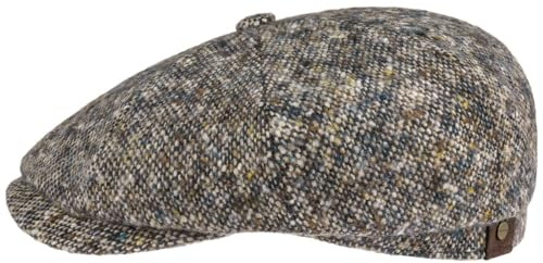 Stetson Hatteras Schirmmütze Ballonmütze Tweed meliert Mehrfarbig Damen und Herren Herbst Winter beige-blau 64 cm