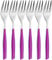 BUGATTI, Glamour, Lot de 6 fourchettes à Dessert en Acier Inoxydable 18/10 et poignée Couleur Iris, emballé dans Une boîte Cadeau, va au Lave-Vaisselle
