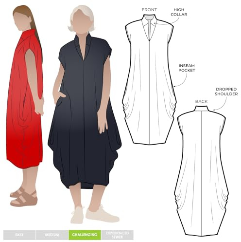 ARC Style Schnittmuster – Toni Designer-Kleid (Größen 18–30)