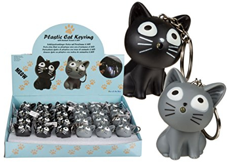 Out of the blue Schlüsselanhänger Katze mit LED und Tierstimme 0916 ~