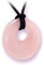 Natures Gift British Fossils Rose Quartz Crystal Donut Pendant