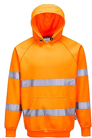 Portwest Sweatshirt Haute Visibilité à capuche, Couleur: Orange, Taille: 4XL, B304ORR4XL