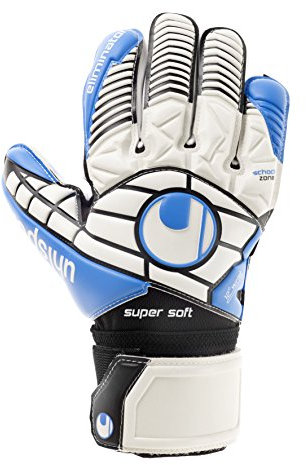 uhlsport Handschuhe Eliminator Soft HN COMP, weiß/Schwarz/Energy blau, 8.5