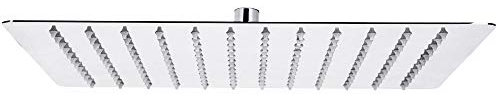 Soffione Doccia Pioggia Acciaio Inox Ultra Piatto Quadrato Rotondo Rettangolo Sanlingo, Dimensione:Quadrato 25 x 25 cm