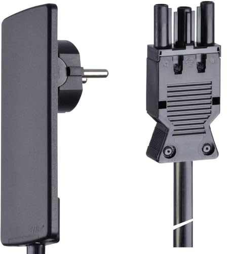 Schulte 151000152100 EVOline Plug-Anschlussleitung mit GST18 Kupplung, 1.5m, Kunststoff schwarz