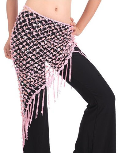Hoerev Tribal Bauchtanz Hüfttuch & Schal mit Pailletten und Fransen