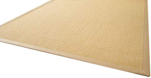 Steffensmeier Sisal Teppich Brazil mit Bordüre Farbe Natur beige Premium Qualität 100% Sisal, Größe: 250x300 cm