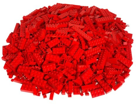 LEGO® City Classic Basic 100 Stück rote Legosteine in verschiedenen Größen - Seltene Sondersteine inklusive! Ideal für LEGO® City Bauprojekte und kreative Konstruktionen - individuell zusammengestellt