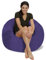 Chill Sack L - Der Sitzsack mit Memory-Foam Füllung - Das Sitzkissen für Kinder und Erwachsene mit kuschelweichem, waschbarem Velourbezug in Mystischem Lila