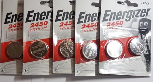ENERGIZER CR2450 LOT DE 10 PILES (5 BLISTER DE 2 x 5) AU LITHIUM 3V
