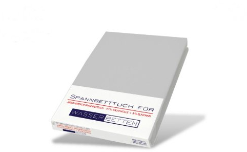 Kirsten Balk Jersey Stretch Spannbettlaken, silber, 140x200-160x220 cm