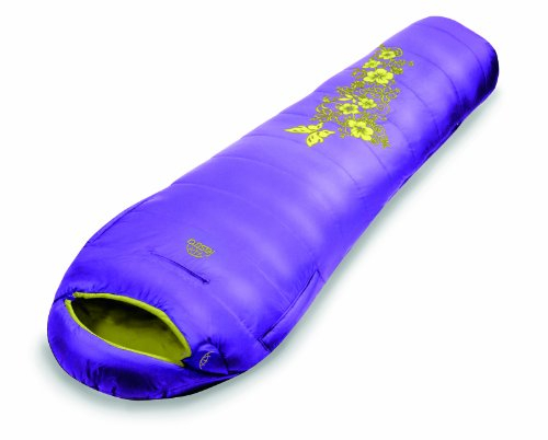 LESTRA Damen-Schlafsack Lady 210 cm x 80 cm x 50 cm, violett/Anis, Links, SSLESDV05G210