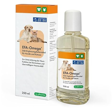 cp pharma EFA-Omega | 250 ml | Diät-Ergänzungsfuttermittel für Hunde & Katzen | Mit Omega-3 & Omega-6