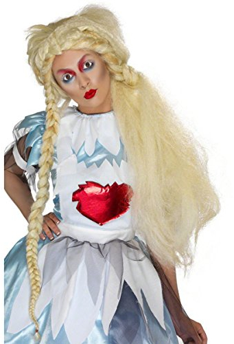 Smiffy's 29786 - Alice in Blunderland Perücke Blond Lang mit Zöpfen