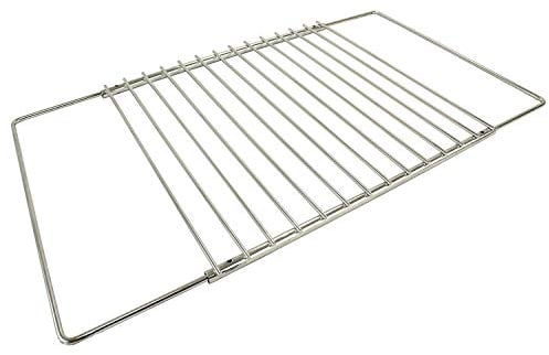 Rejilla univeral para horno de metal plateado, tamaño mediano