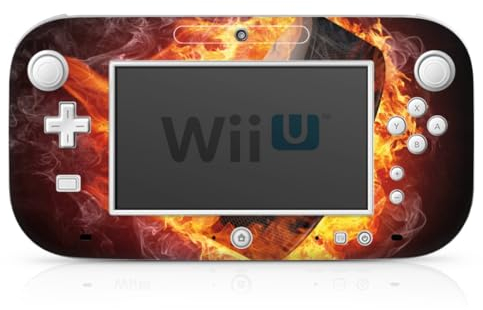 DeinDesign Skin kompatibel mit Nintendo Wii U Gamepad Folie Sticker Eishockey Feuer