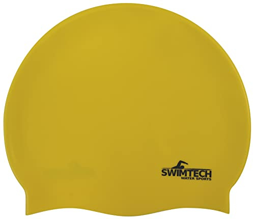 SwimTech Silicone Swim Cap Yellow