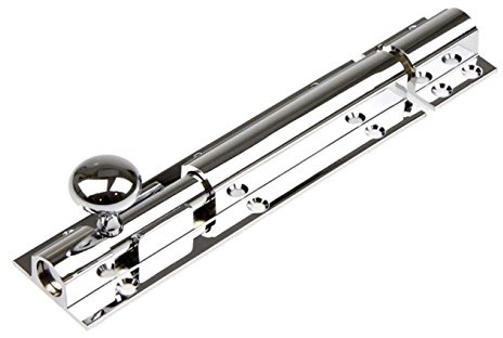 Architectural Sliding Barrel Bolt Shoot Internal Door Bathroom Slide Lock Bolts (150mm x 38mm, Polished Chrome)