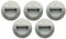Trango 5er Set SL-056R IP44 LED Wandleuchte *SOFIO* in Rund, Treppen- Wandstrahler Edelstahl gebürstet für Innen & Außen inkl. 1x 1 Watt LED Modul warmweiß 3000K beliebig erweiterbar Einbauleuchte