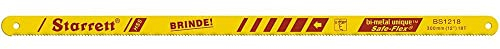 Starrett Bi-Metal Hacksaw Blades - KBS1218-2 Unique Safe-Flex HSS Hand Saw 300mm 18 TPI Cutting Edge - For Non-ferrous Metals, Stainless Steel, Pipes, Plastics - 2 Pack