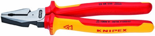 KNIPEX - 02 08 225 SBA Tools 9 High Leverage Combination Pliers, Insulated (0208225SBA)