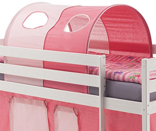 IDIMEX Tunnel MAX für Hochbett Rutschbett Spielbett Kinderbett, in pink/rosa