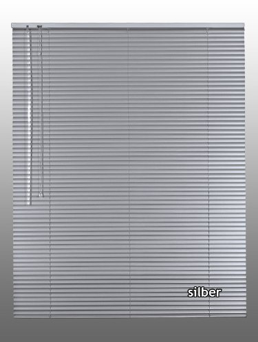 Alu-Aluminium Jalousie Rollo Jalousette 90 x 200 cm / 90x200 cm in Farbe silber - Bedienseite links