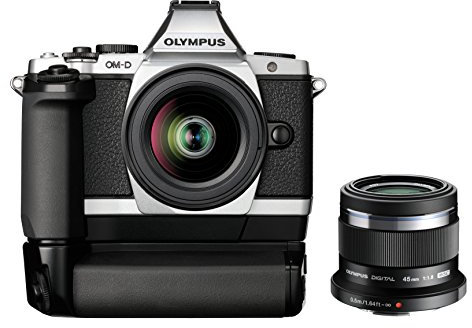 Olympus OM-D E-M5 Portrait 3.0 inch OLED Grip Kit - Silver/Black