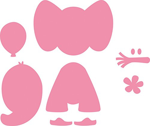 Marianne Design Collectables Elines Elefant-Stempel und Stanzschablone für die Kartengestaltung und Scrapbooking, Metal, pink, 6.5 x 4.5 x 0.4 cm