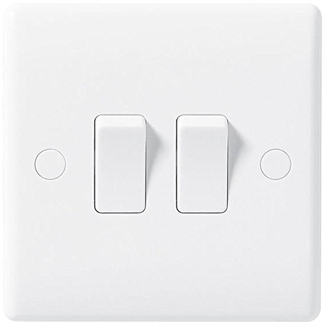 Nexus 2 Gang 2 Way 10A Switch White