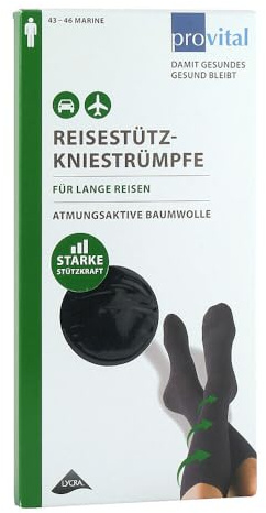 Wellneuss GmbH & Co. KG PROVITAL Reisekniestrümpfe Gr.43-46 marine 2 St