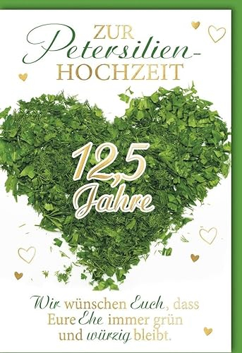 Klappkarte Karte Alles Gute zur Petersilienhochzeit Hochzeitstag 12,5 Jahre
