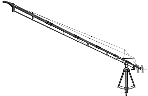 PROAIM 21ft Kamera-Kranausleger mit Ständer für 3-Achsen-Kardanringe, Schwenk-Neige- und Fluidkopf. Für DSLR-Videokameras bis zu 15 kg (P-A21-JS)