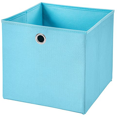 1 Stück Faltbox Hellblau 28 x 28 x 28 cm Aufbewahrungsbox faltbar