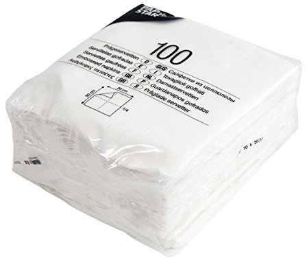 PAPSTAR 10519 Servietten, 300 x 300 mm, 1-lagig, weiß